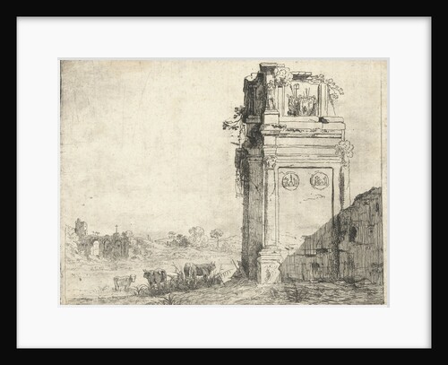 Ruin of Arch of Constantine in Rome by Cornelis van Poelenburch