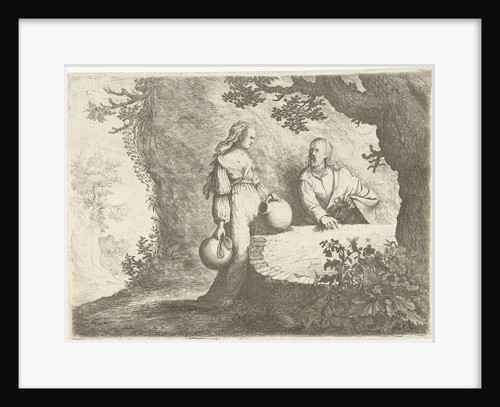 Christ in conversation with the Samaritan woman by Willem Basse