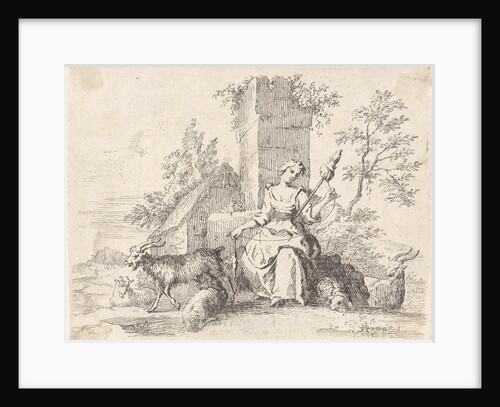 Spinning shepherdess by Paul van Somer II