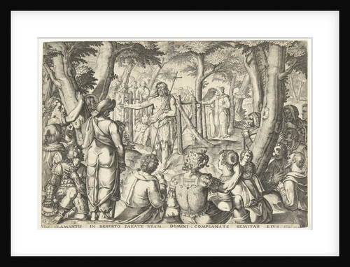 John the Baptist preaching to a group of people by Bartholomeus Willemsz. Dolendo