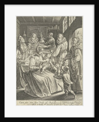 Prodigal son receives his inheritance by Nicolaes de Bruyn