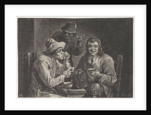 Drinking and smoking men by Jan van der Bruggen