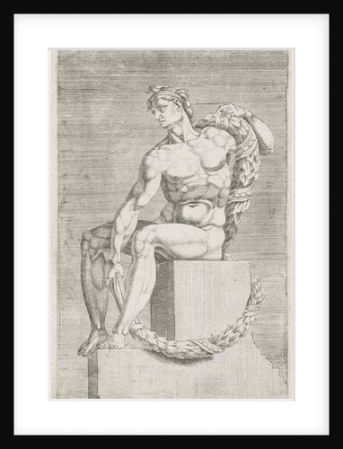 Figure from the Sistine Chapel, Rome Italy by Michelangelo