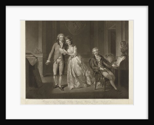 Frederika Louisa Wilhelmina, Princess van Oranje-Nassau, with her brothers Willem and Frederik by A.C. de Poggi