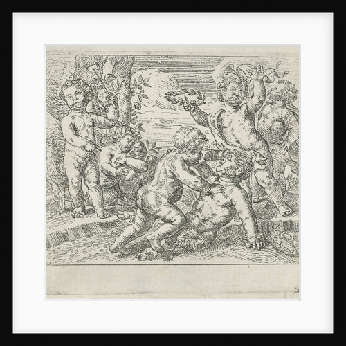 Fighting putti by Peter van Lint