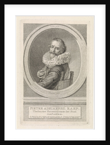 Portrait of Pieter Adriaanz Raap by Jacob Houbraken