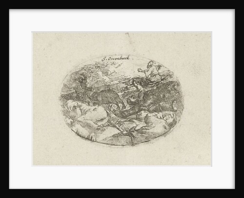 Two bears tear apart the children of Bethel by Jan van Ossenbeeck