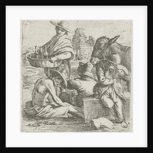 Gin seller and the three beggars by Jan van Ossenbeeck