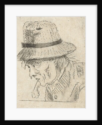 Man's Head with hat and pipe by Louis Bernard Coclers