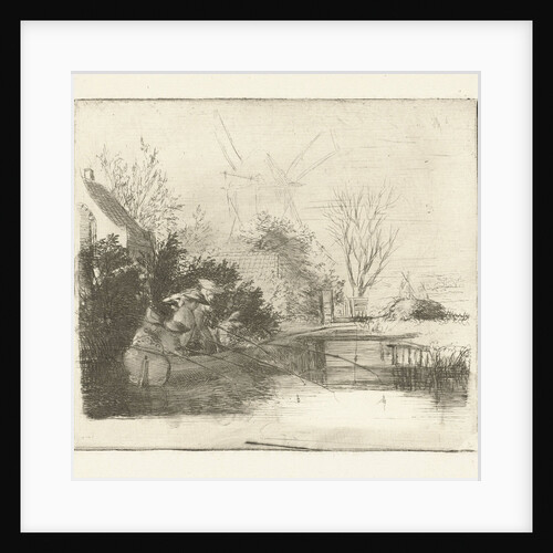 Anglers at a river by Henry Pauw van Wieldrecht