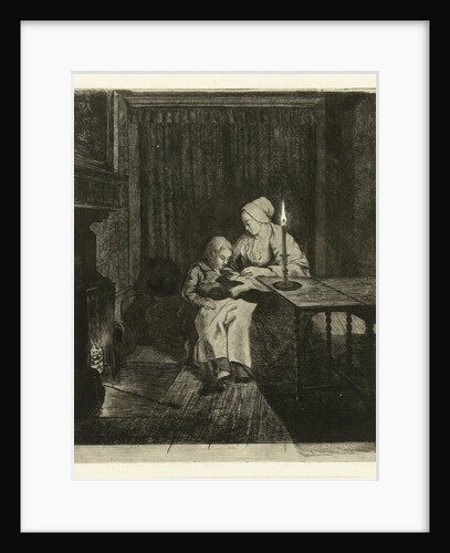 Mother teaching her son by Louis Bernard Coclers