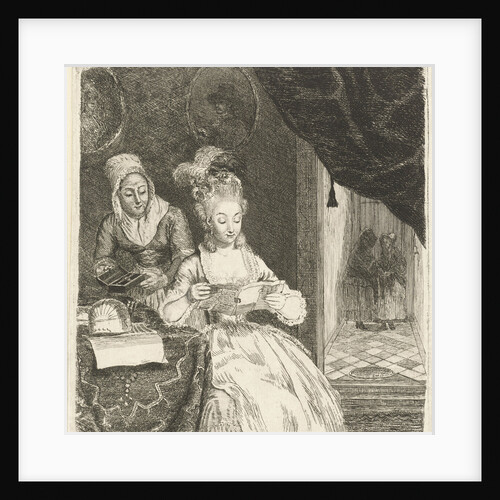 Young woman reading a letter by Louis Bernard Coclers