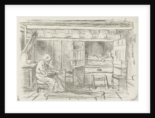 Two figures in an interior by Jozef Israëls