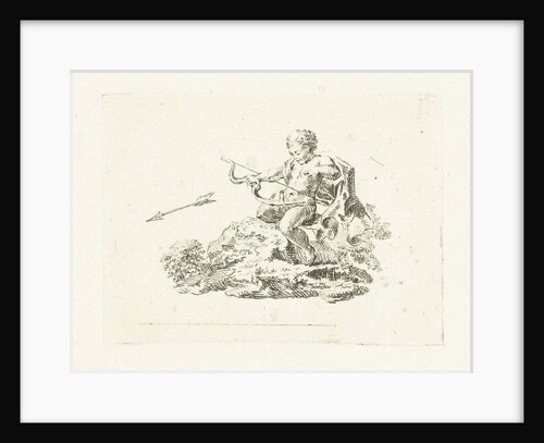 Vignette with Amor firing an arrow by Willem Bilderdijk
