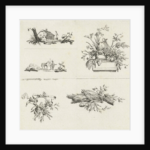 Journal with five vignettes by Willem Bilderdijk