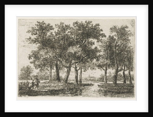 Woman and child with a bag of herbs by Hermanus Jan Hendrik van Rijkelijkhuysen