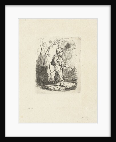 Little boy with hoop by Willem Cornelis van Dijk