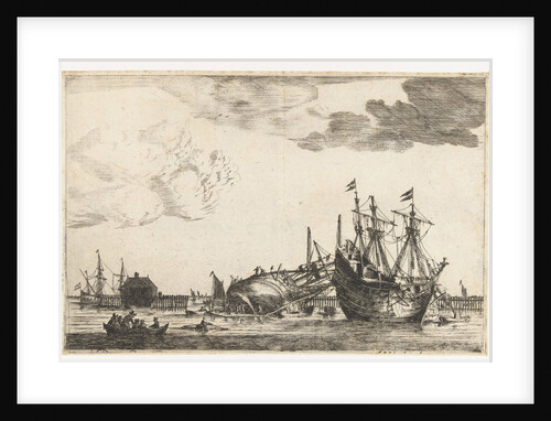 Two ships are ready for repair by Reinier Nooms