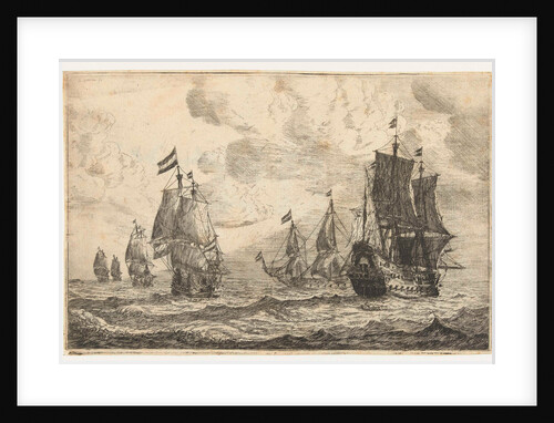 Six sailing ships on the high seas by Reinier Nooms