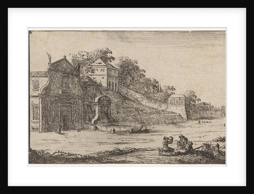 View of a church in Rome by Jan Baptist Weenix