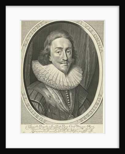 Portrait of Charles I, king of England in oval by Cornelis Jacobsz. Delff