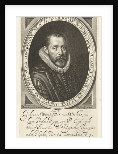 Portrait of Johannes Wtenbogaert at the age of 62 by Willem Jacobsz. Delff