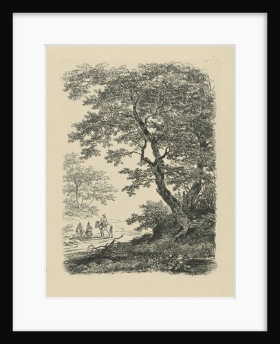 Travellers on a forest path by Remigius Adrianus Haanen