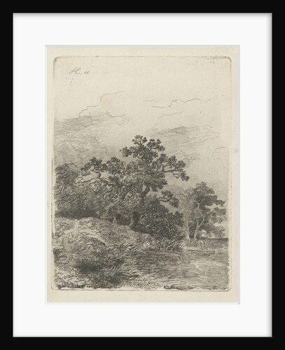 Forest scene with a lake by Remigius Adrianus Haanen