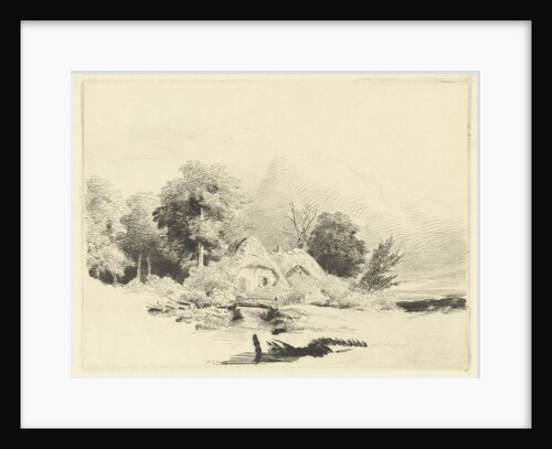 Farm at a small bridge by Remigius Adrianus Haanen