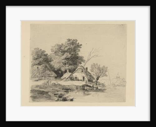 Farm waterfront by Remigius Adrianus Haanen