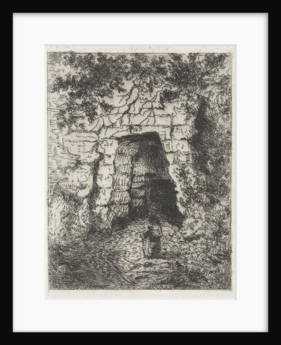 Figure before an opening in a old exterior wall by Arnoud Schaepkens