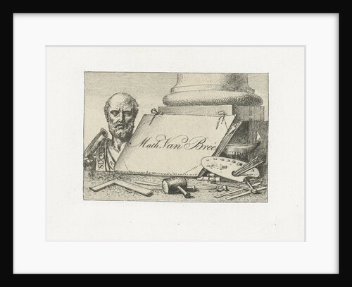 Name Card of Mattheus Ignatius van Bree by Mattheus Ignatius van Bree