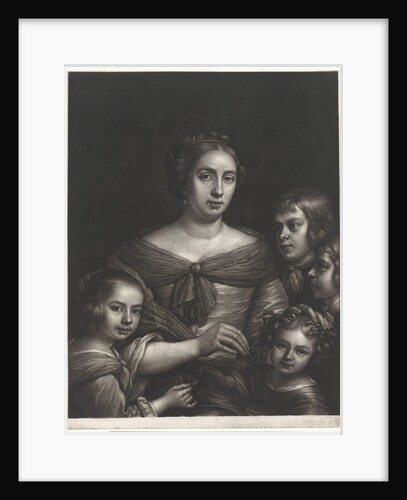 Portrait of a mother with four children by Wallerant Vaillant