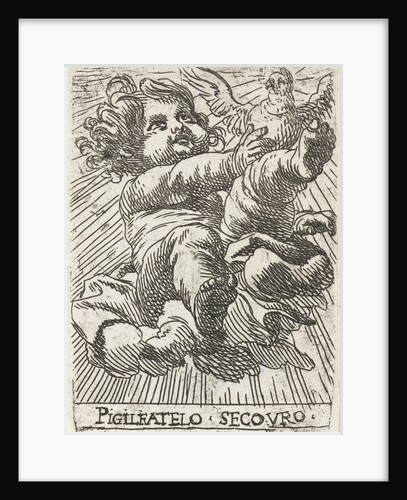 Child with dove on a cloud by Cornelis Schut I