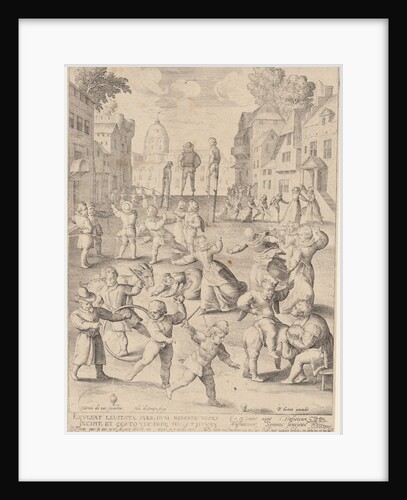 First life phase of ten years, with children playing by Pieter Goos