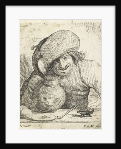 Farmer with a jug in the hand by Frans van den Wijngaerde