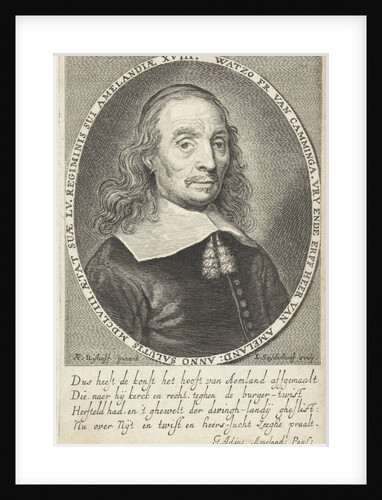 Portrait of Watzo Frans van Cammingha by Frans Hardomans