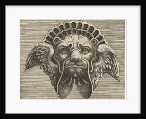 Mask with wings instead of ears and a headdress in the shape of a shell by Hans Liefrinck I