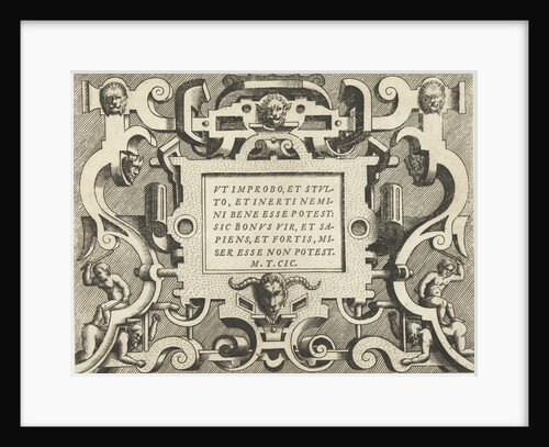Cartouche with a quote from Cicero by Gerard de Jode
