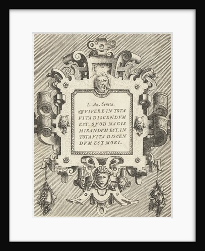 Cartouche with a quote from Seneca by Gerard de Jode
