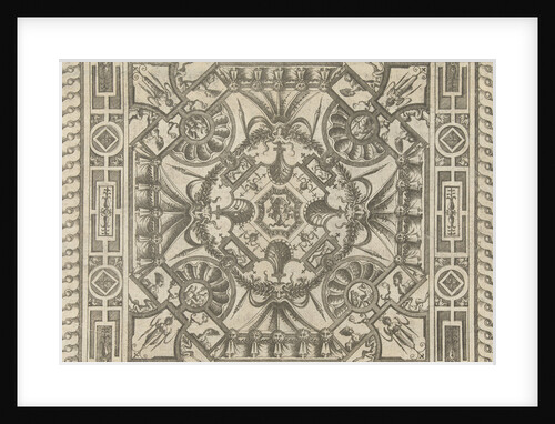 Ceiling with a Medusa head in the middle by Hieronymus Cock