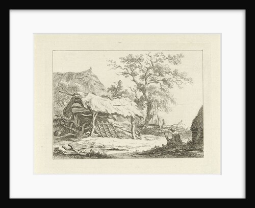 Sitting figure in a barn by Carel Lodewijk Hansen