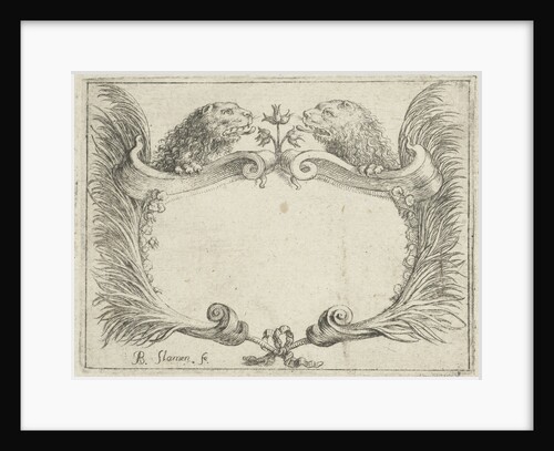 Cartouche with lion heads by Albert Flamen