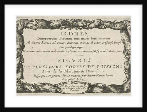 Cartouche with edge of fish by Albert Flamen