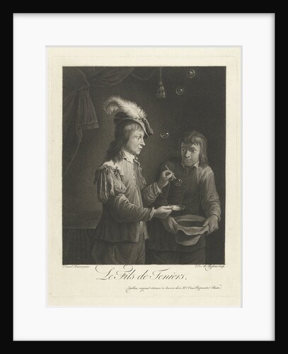 Boy Blowing Bubbles by Lambertus Antonius Claessens