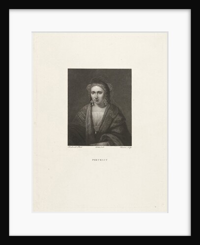 Portrait of a woman with pearl earrings by Dubois