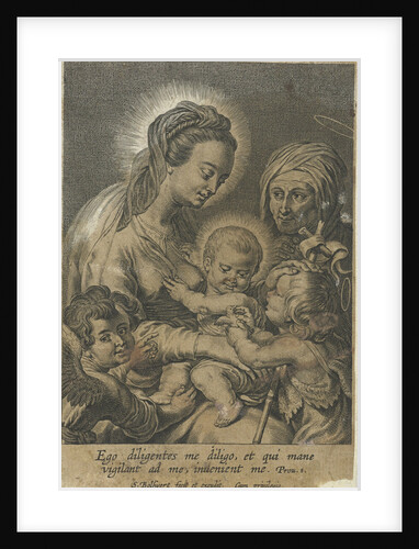 Mary with Child and John the Baptist as a child with Anna by Schelte Adamsz. Bolswert