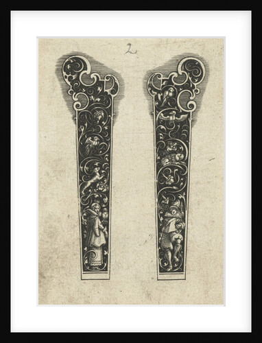 Two knife handles by Michiel le Blon