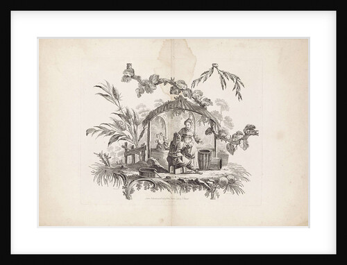 Chinese dwellings and figures. Suite of six prints. I. Pillement inv. F. A. Aveline sc. London by I Pillement, a Paris chez Bashan, France by Basan
