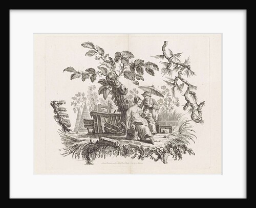 Chinese dwellings and figures, Suite of six prints, a Paris chez Basan, Francois Antoine Aveline by Jean Baptiste Pillement